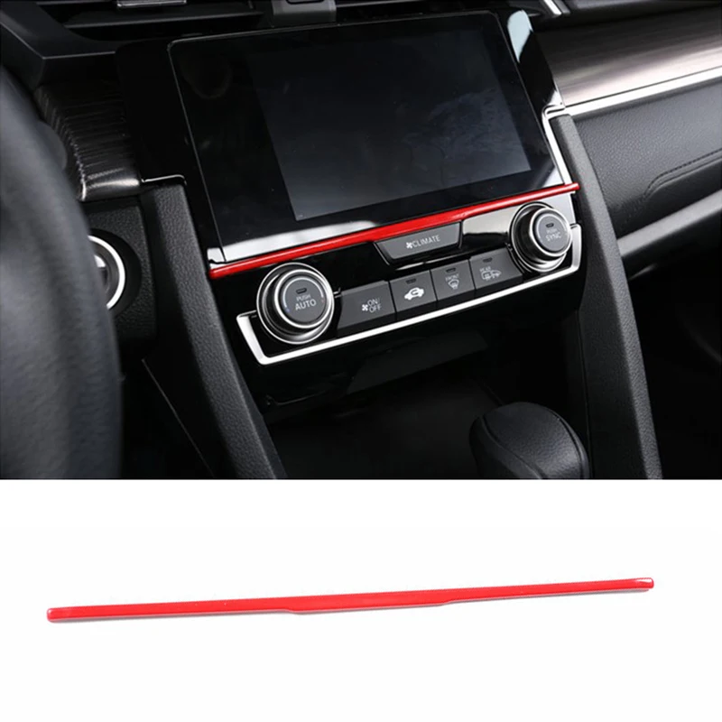 For Honda 10th generation Civic TYPE R Stickers Red Interior Trim civic 2016 2017 2018 2019 2020 styling Accessories