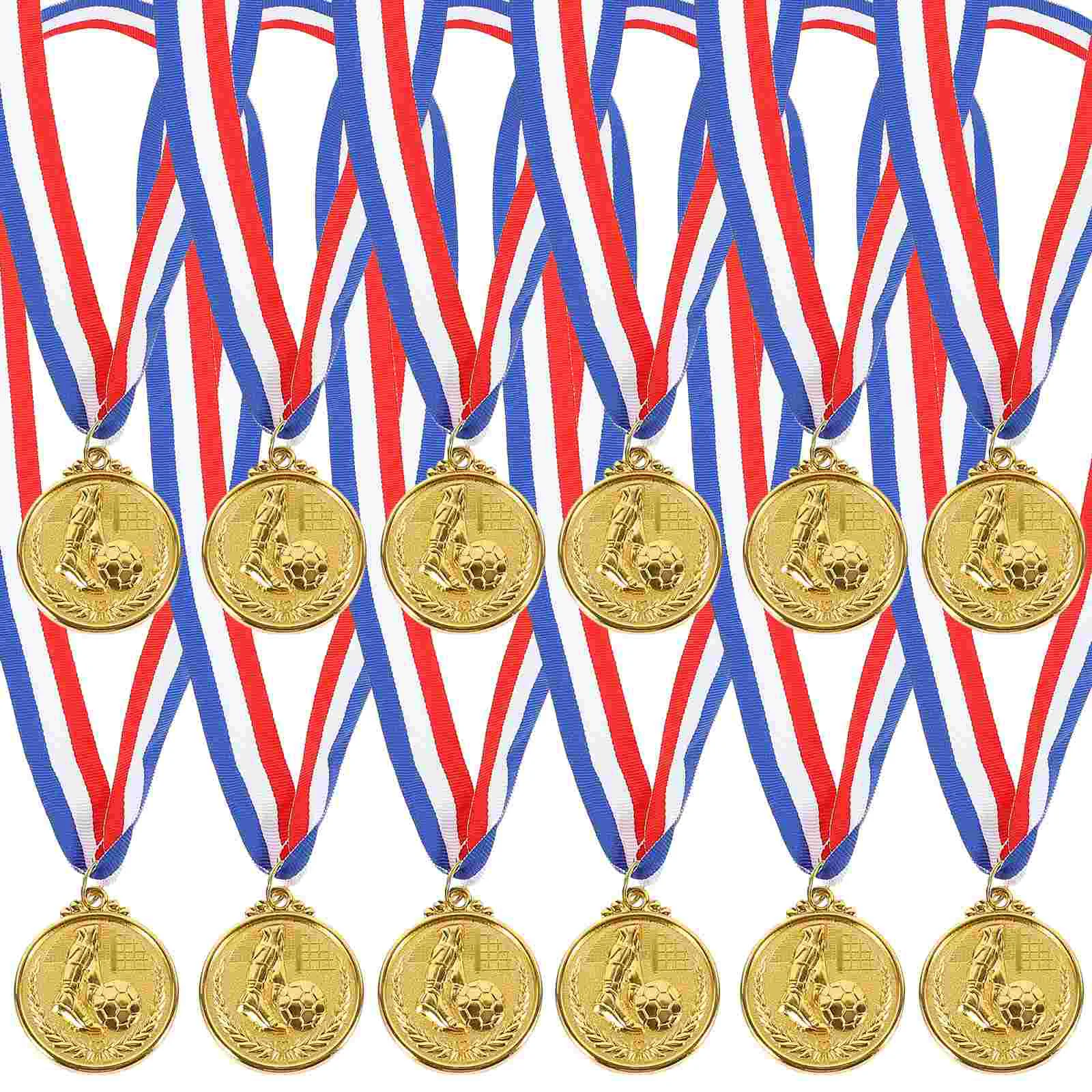 

12 Pcs Cup Medals Custom Soccer Metals For Student Metal Awards for Student Round Edge Zinc Alloy Ideal for Team Sports