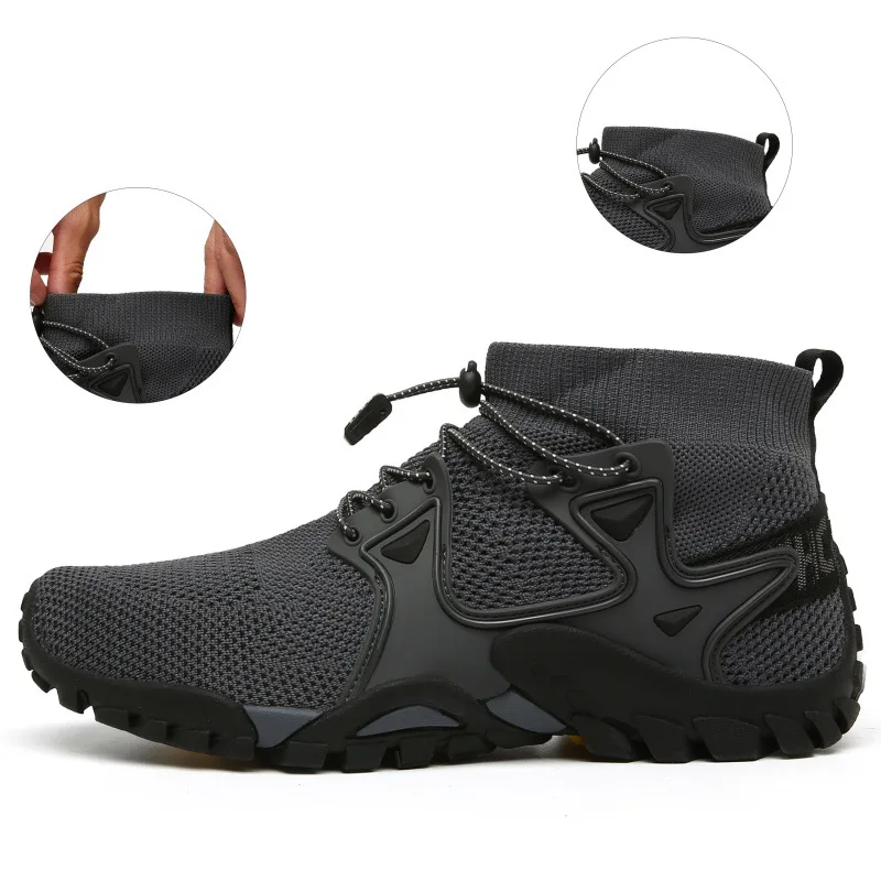 Mens Boots Sports Shoes New Mesh Breathable Mountaineering Outdoor Comfortable Leisure Travel Sports Shoes Hiking Boots