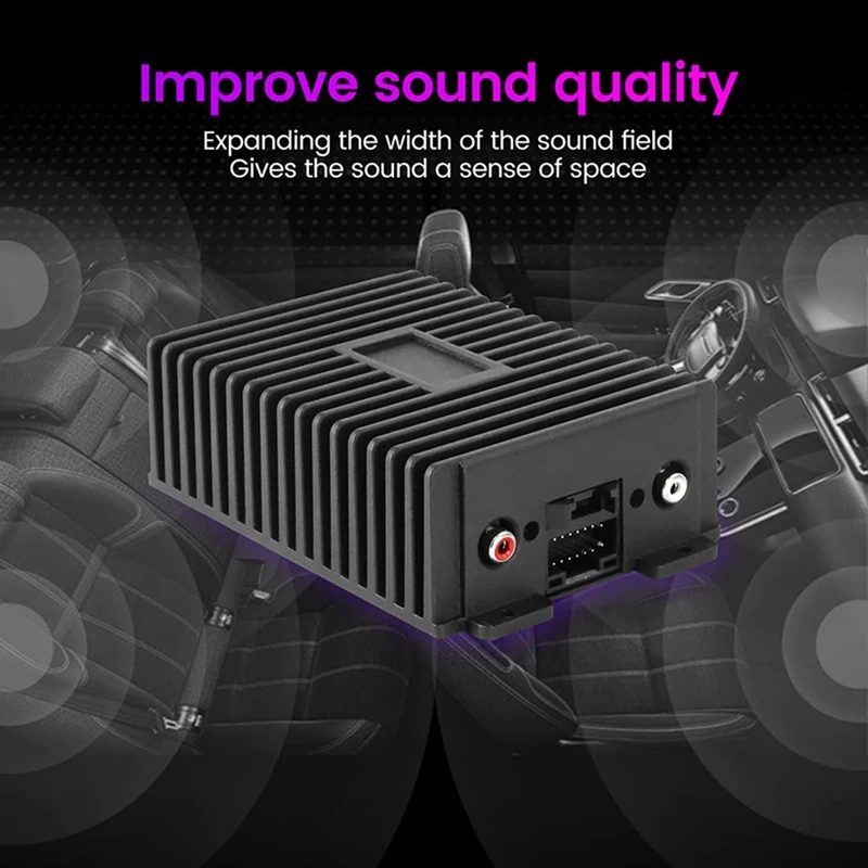 Large Screen Navigation DSP Amplifier Box,Car Stereo Audio 4X47W High Power Sound Upgrade For Radio Super Bass Subwoofer