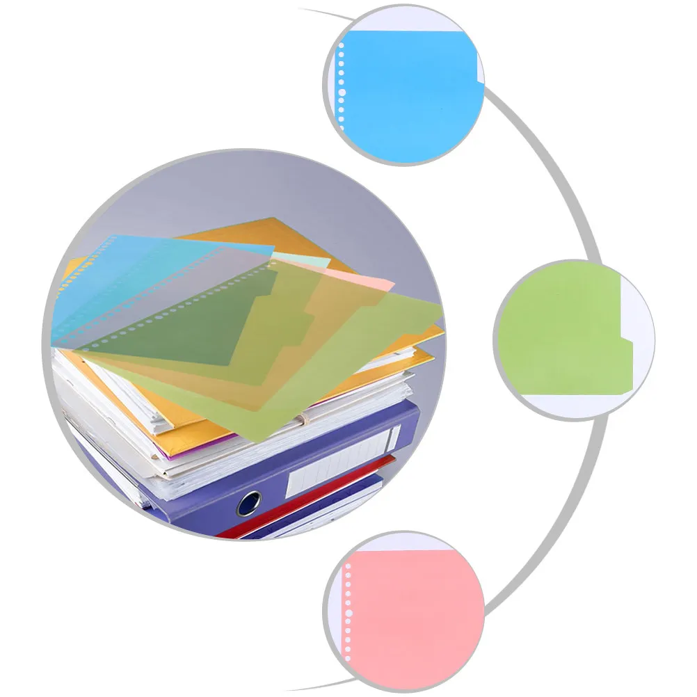 12Sets Professional Index Dividers Color-Coded Plastic Tab Dividers for Office Household Notebook Organization Quick Reference