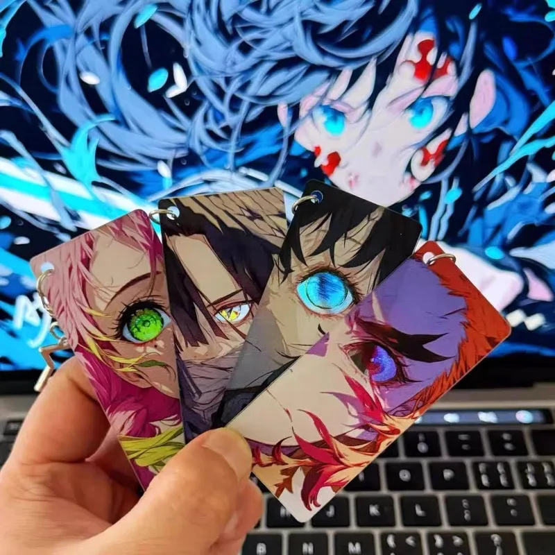 Demon Slayer: Blade Eyes Blade Glowing Acryl Schlüsselanhänger Love Pillar Transparenter Kartenanhänger Anime Peripherie Ornament Geschenk
