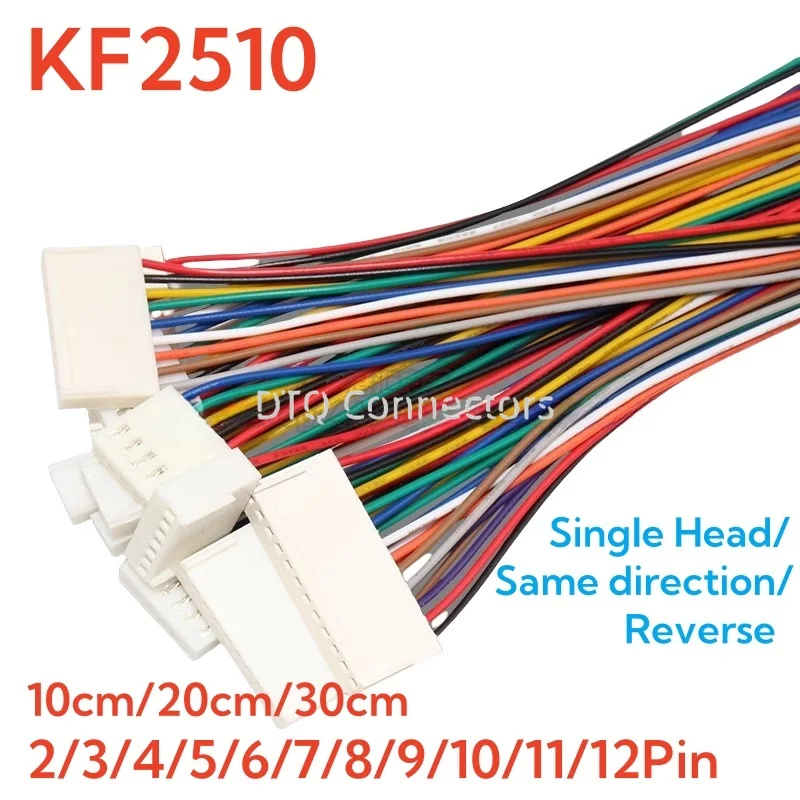 10PCS KF2510 Terminal Cable Wire 2.54mm Spacing 2P3P4P5P6P-12P Electronic Wire Single Head Double Head Connection Wire