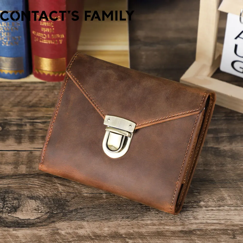 Contact's Family Genuine Leather Playing Card Storage Box With Pen Holder Card Storage Box Card Organizer Card Case For Gifts