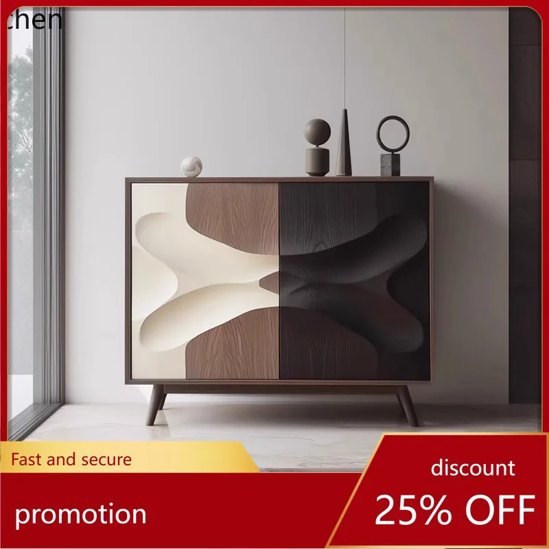 

HXL Entrance Shoe Cabinet Simple Entryway Solid Wood High Storage Cabinet