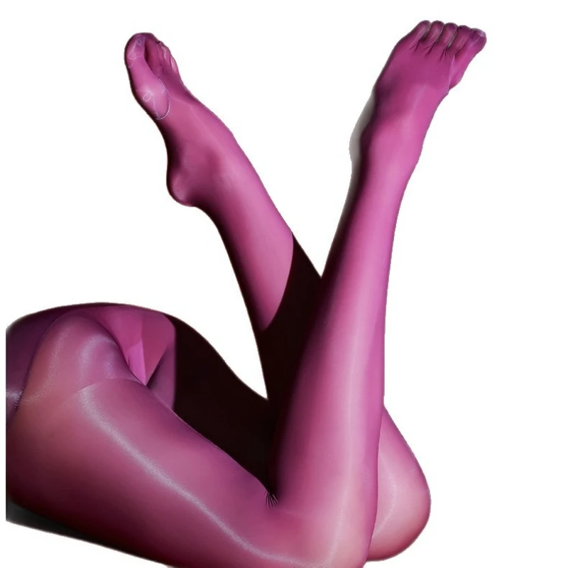 Large Size Women Seamless Pantyhose Oil Shiny Glossy Split Five-Toes Stockings Unisex High Elastic Shaping Tights Sexy Lingerie