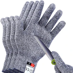 Level 5 Anti-Cut Gloves Safety Cut Proof Stab Resistant Wire Stainless Steel Wire Metal Mesh Butcher Cut-Resistant Safety Gloves