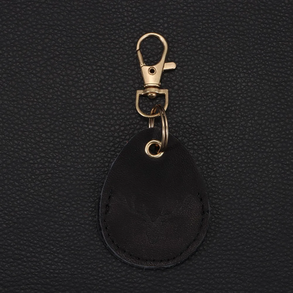 High Quality Leather Access Card Case Anti-lost Anti-fall Key Tag Ring Fingerprint-proof Accessories Access Card Bag Universal