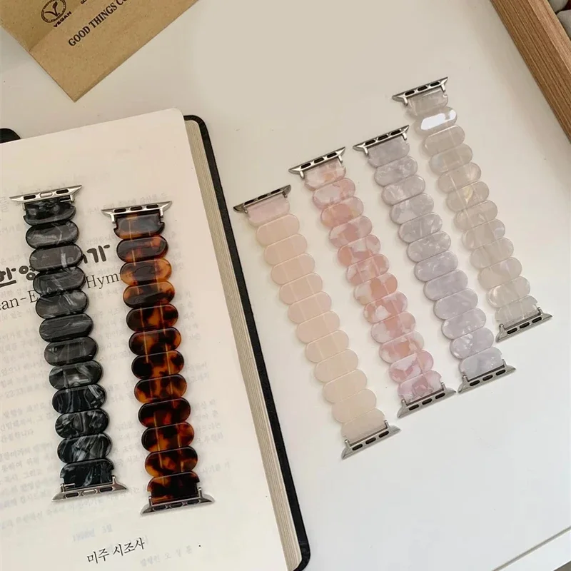 Pasek z żywicy do Apple Watch Band 10 9 8 Ultra 49mm 44mm 45mm 40mm 41mm 42 46mm Bransoleta Correa Loop do iwatch Series 7 6 SE 5 4