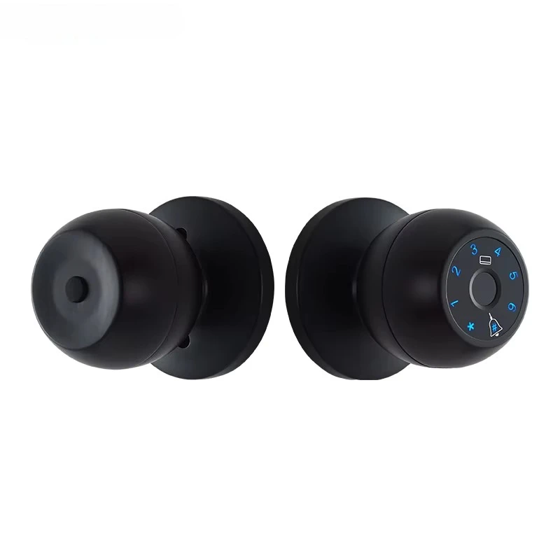 Smart Locks Biometric Password and Fingerprint Electronic Replacement Ball Lock Aluminum or Wooden Door Lock