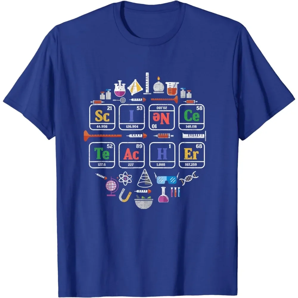 Science Teacher Periodic Table Chemistry Elements Xmas Gift T-Shirt Summer Men Oversized T Shirt Casual O-Neck Tees Tops