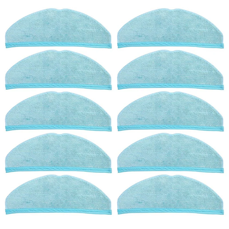 10 Pcs Mop Cloth Mop Rag For Conga 8090 Ultra / 9090 AI Robot Vacuum Cleaner Parts Microfiber Rags