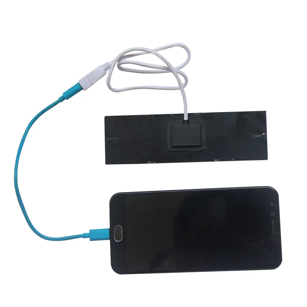 5 Buah Pengisi Daya Tenaga Surya USB 1W 5V Panel Surya Portabel Monokristalin PET untuk Ponsel Pengisi Daya Kipas Bank Daya Luar Ruangan 148*45MM