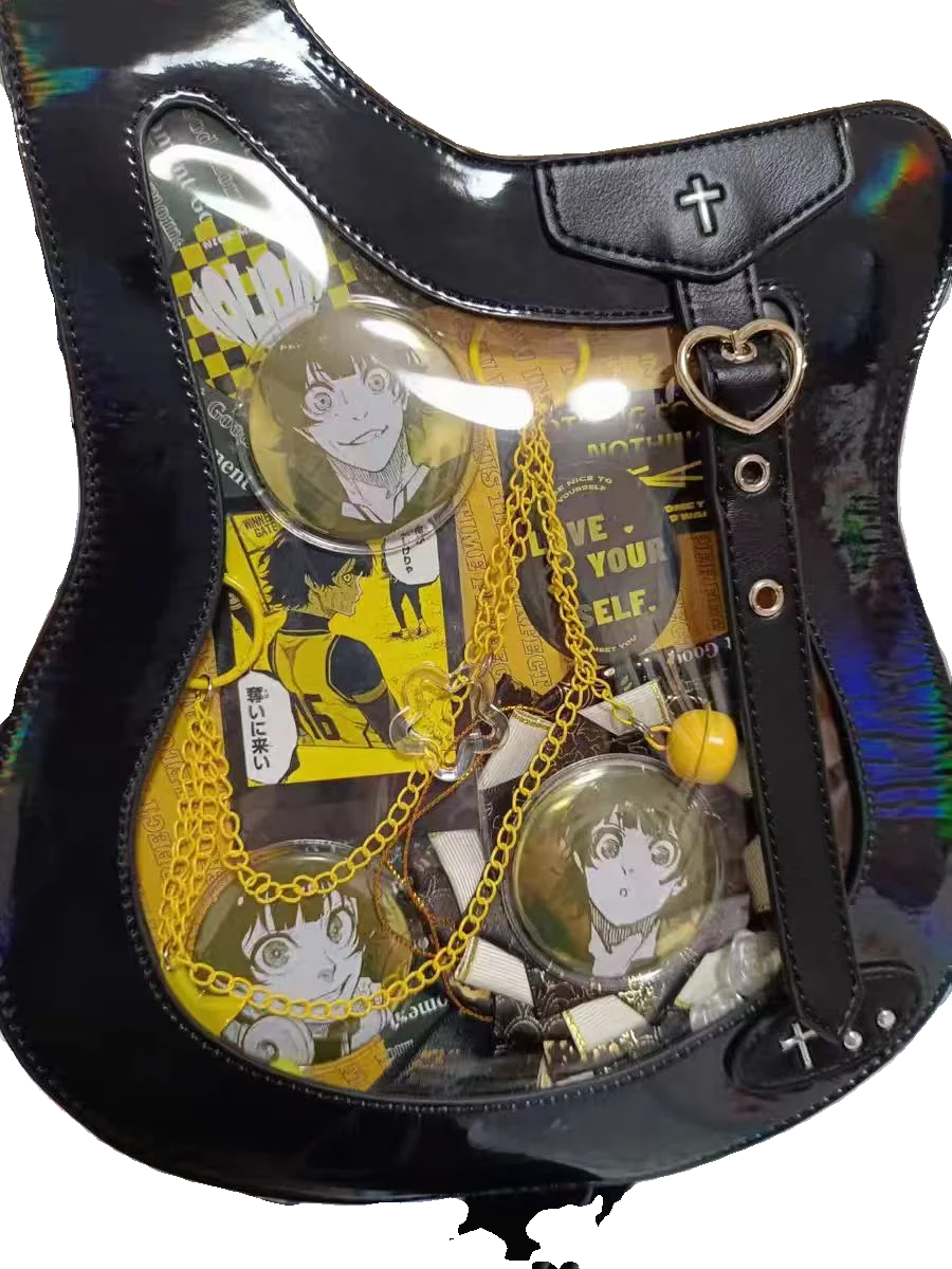 

204 New Laser B Bass Pain Bag Crossbody Bag Bajie ain Board Transparent Single oulder Bag Cartoon PU Leisure Bag