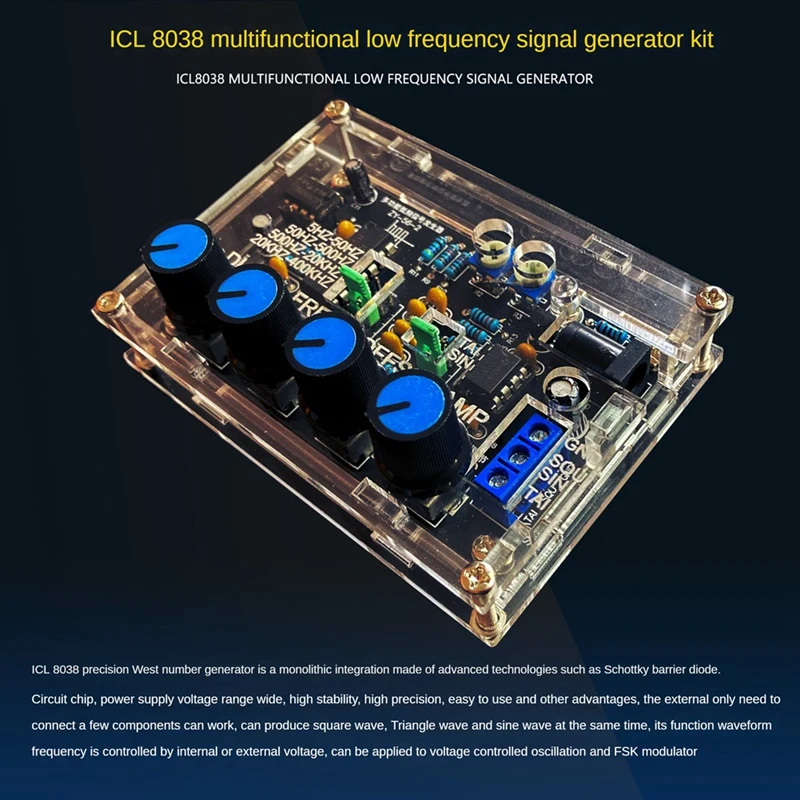 ICL8038 Function Signal Generator Module Sine Square Triangle Signal Generators DIY Welding Practice Kit