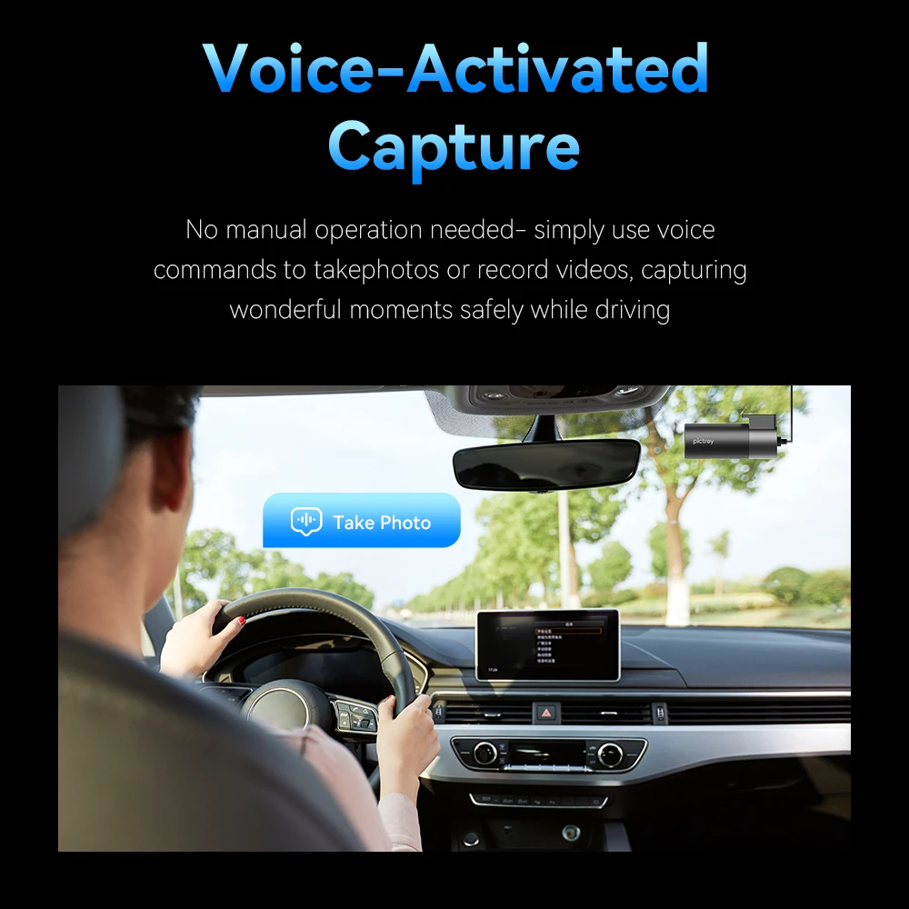 DDPAI M2 Dash Cam 2K دقة التحكم الصوتي الذكي Dashcam دعم 24H شاشة ركن السيارة للرؤية الليلية 330 °   جهاز تسجيل فيديو رقمي للسيارات قابل للدوران