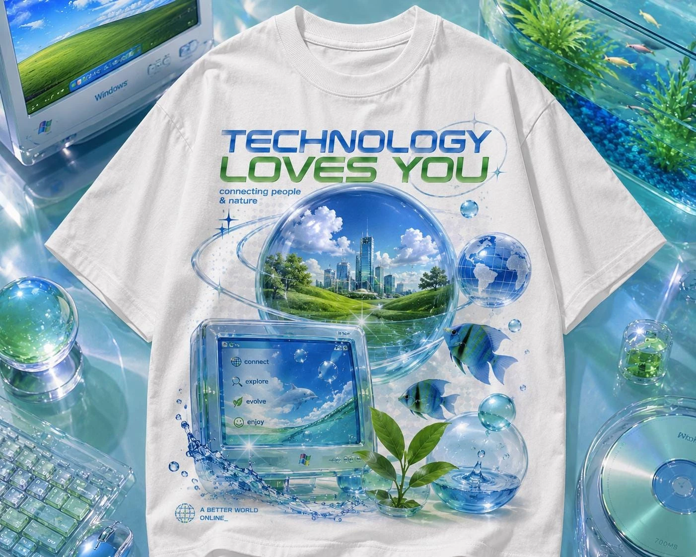 Camiseta Frutiger Metro con Gráfico Y2K, Frutiger Aero Mcbling 2026, Nueva Camiseta de Verano para Hombre y Mujer, Moda Y2K, Camiseta de Algodón, Ropa Urbana