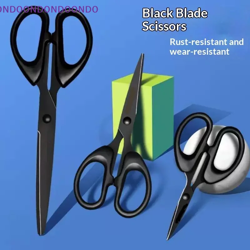 High Hardness Black Blade Scissors Anti-rust Anti-stick Sharp Durable Multipurpose Home Office Craft Sewing Paper Fabric Shears