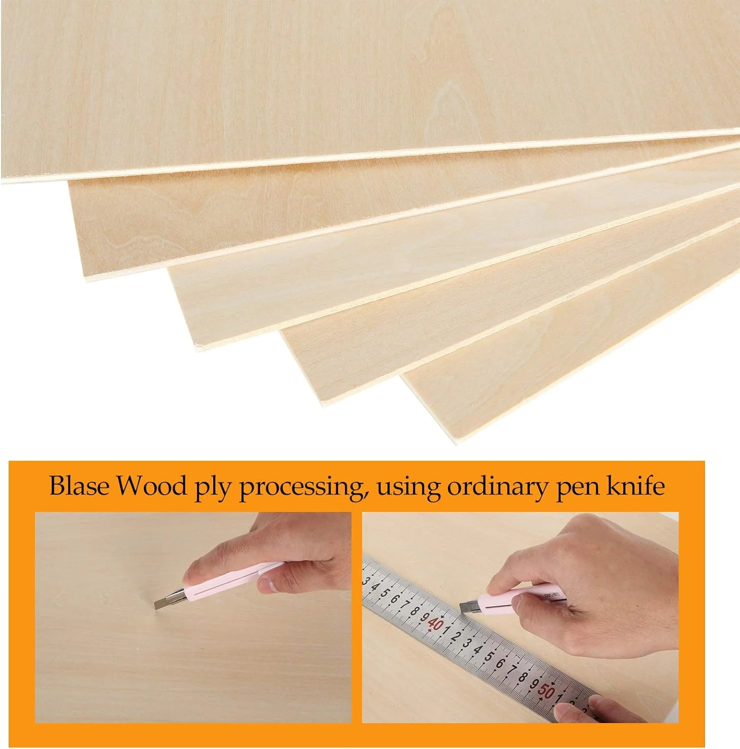 Basswood Sheets 200/300/400mm Plywood Board for Crafts DIY Architectural Models Making Wood Board for Laser Engraving Cutting