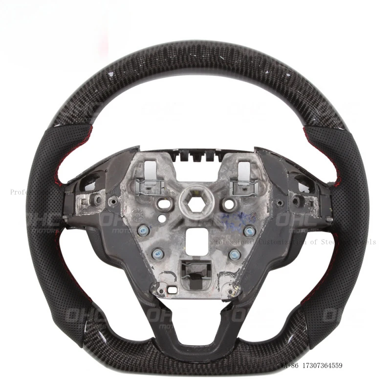 Suitable for Ford Focus ST RS, real carbon fiber LED smart car steering wheel modification