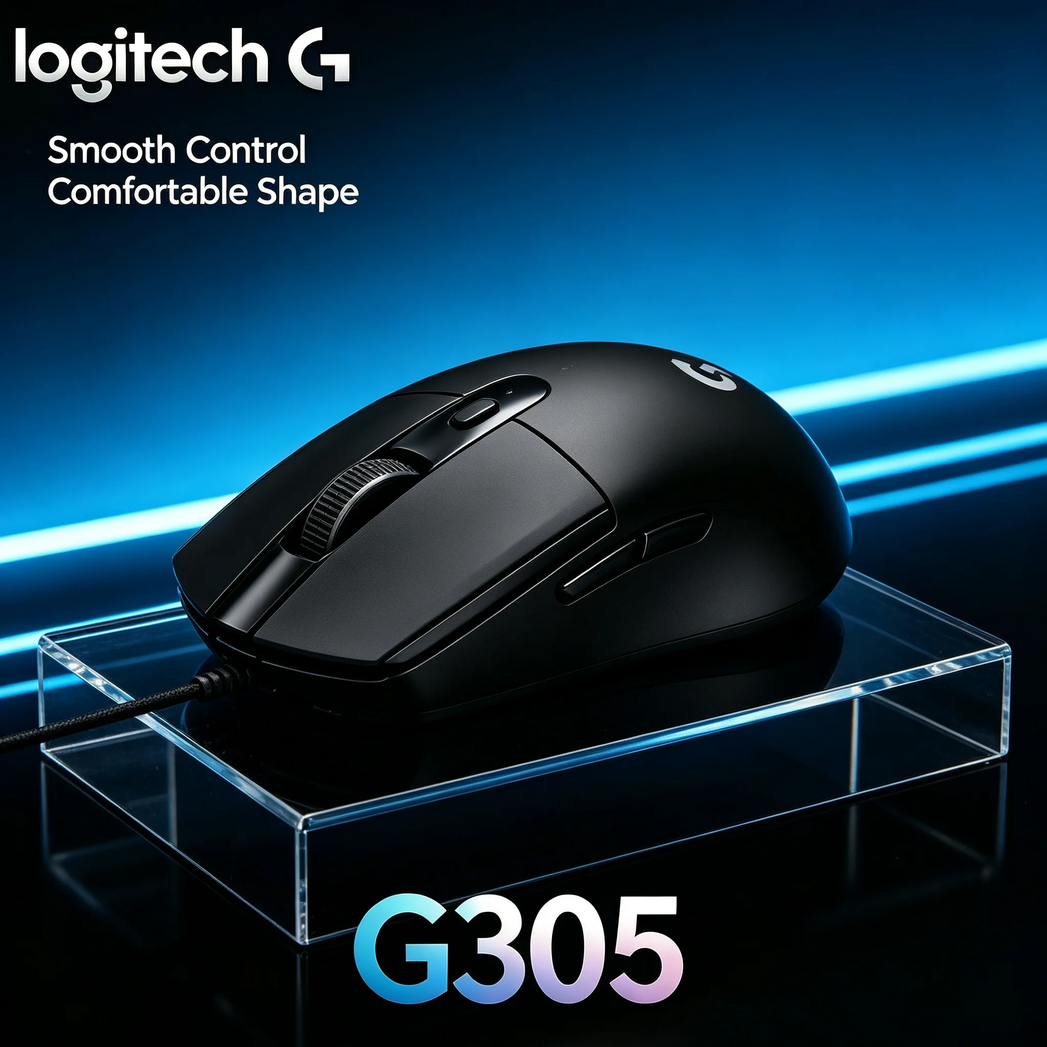 Logitech G305 2.4G LIGHTSPEED Wireless Gaming Mouse Long Battery Ergonomic Design For PC Mac Gaming Users