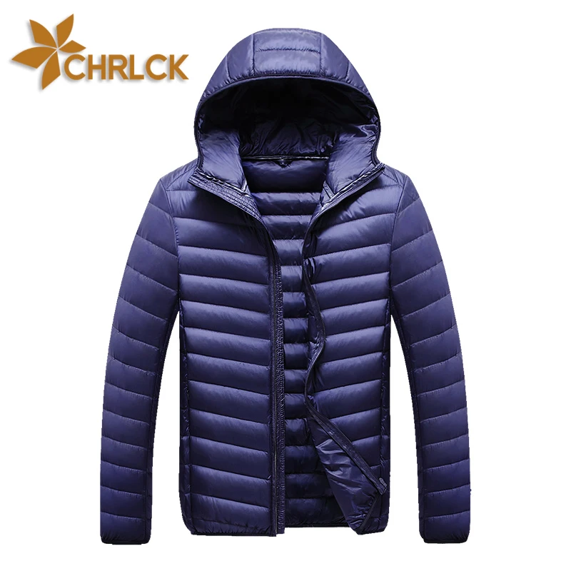 

CHRLCK 50% Down Jackets Men's Ultralight Hiking Camping Trekking Winter Coat Outdoor Windproof Warm Puffer Jacket Packable