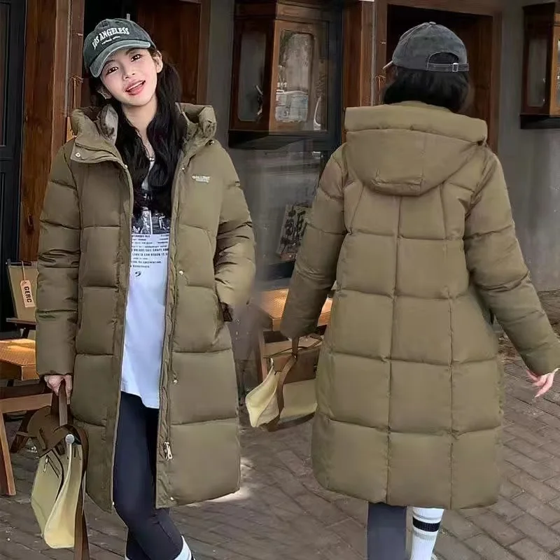 2024 New Winter Hooded Thick Warm Jacket Women Parkas Casual Loose Elegant Down Cotton Outerwear Female Overcoat