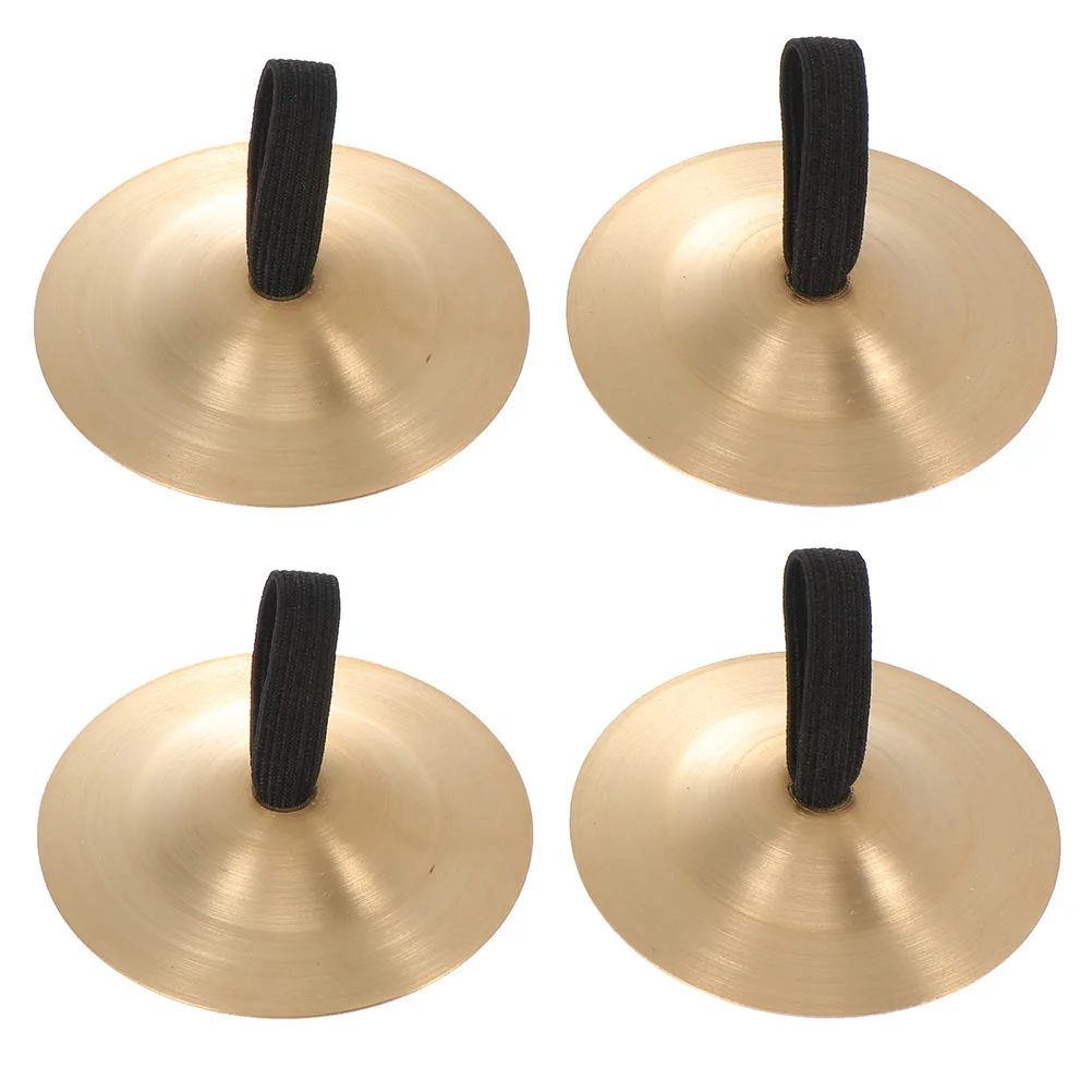 

2 Pcs Orff Copper Cymbals Finger Instrument Percussion Instruments Kids