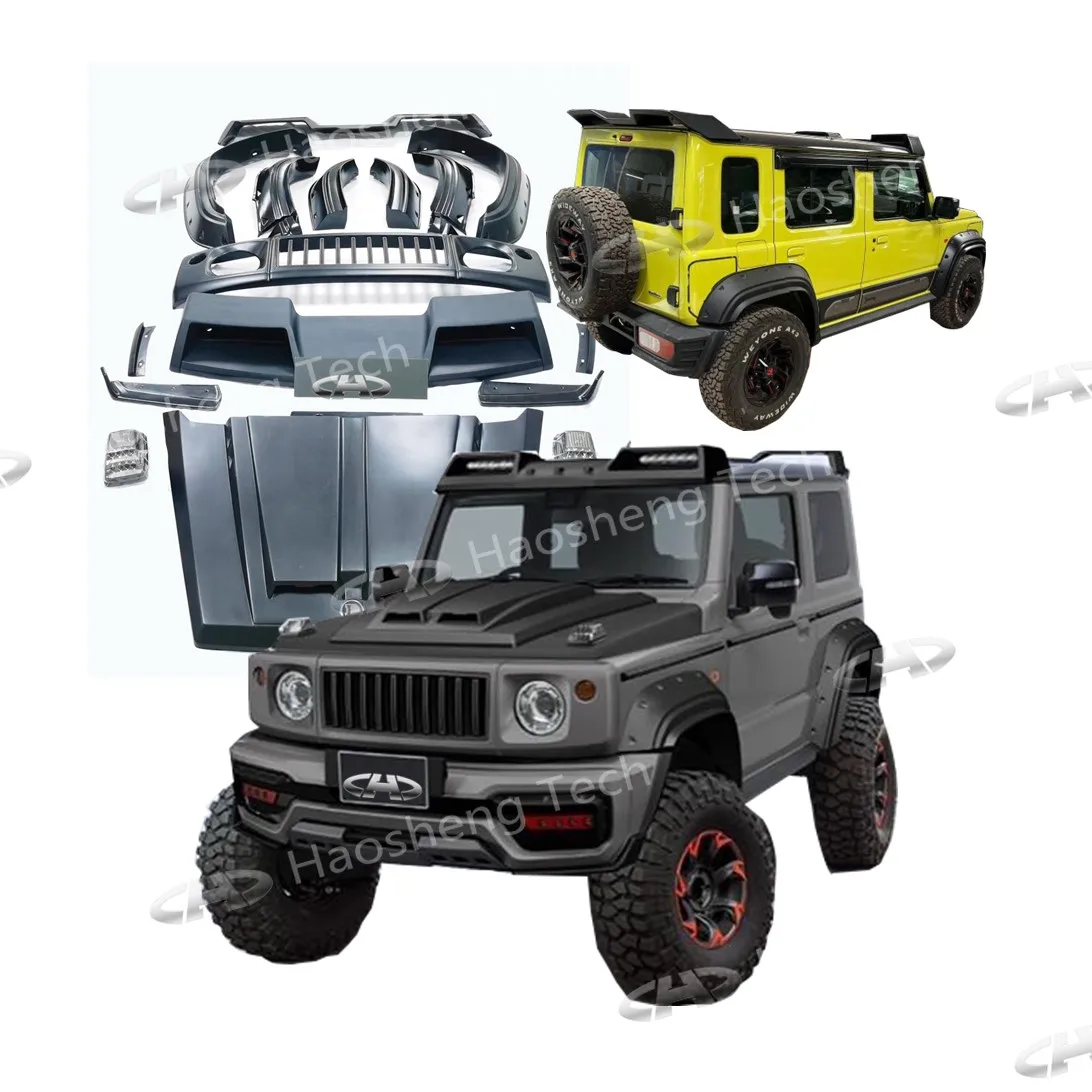 3 Door 5 Door G63 W Style Offroad 4x4 Car Exterior Accessories Full Set Body Kits For Suzuki Jimny Sierra JB74/64 2018-2023 Bump