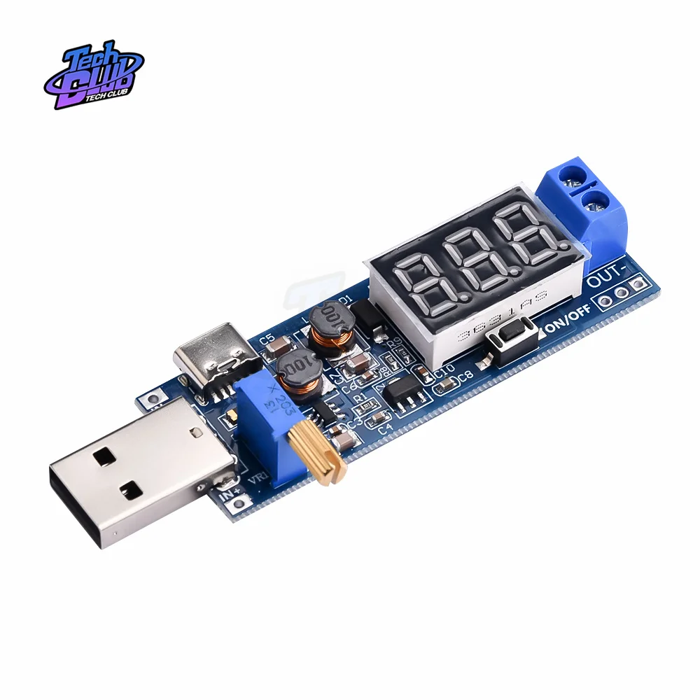 DC 1.2V-24V Type-C /USB DC-DC 5V to 3.5V / 12V  Step UP Down Module Adjustable Boost Buck Converter Power Supply Accessories