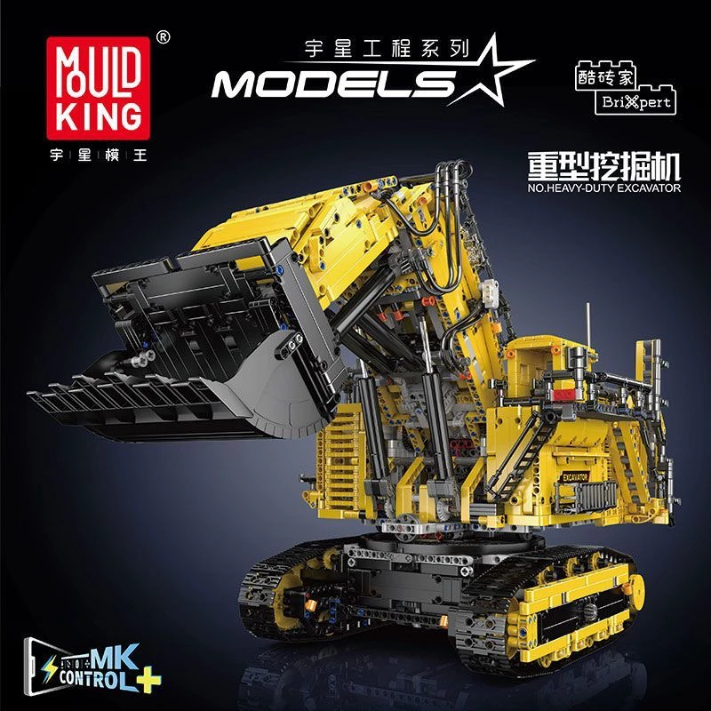 MOULD KING Technical Remote Control R9800 Excavator Building Block 17070/17071 Assembly Truck Brick Kid Christmas Gift For Boy