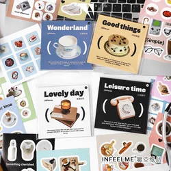 20 pcs Simple Daily Sticker Decorative collage Diary Album Scrapbooking Adhesive Diy Sticker for Calendars Arts Diy Crafts