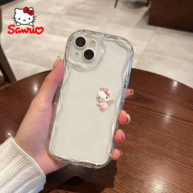 Sanrio Mobile Phone Shell Iphone15 Pro Girls Iphone Case Kitty Cat Cartoon for Iphone Phone Case Hellokitty 2025 New