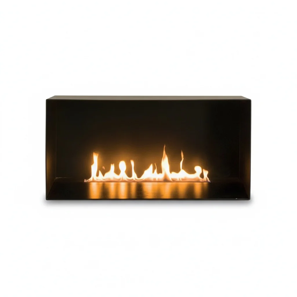 Smart Bio Ethanol Fireplace, 18 inch 304 Stainless Steel Linear Mantel Burner, Remote Control Indoor Insert Bio Alcohol Burner