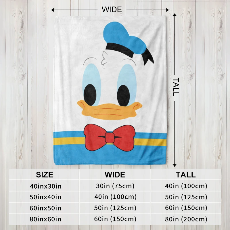 Manta de franela de Mickey del Pato Donald, manta mullida y acogedora para siesta para adultos, ropa de cama suave, manta de sofá para decoraciones para el hogar y fiestas