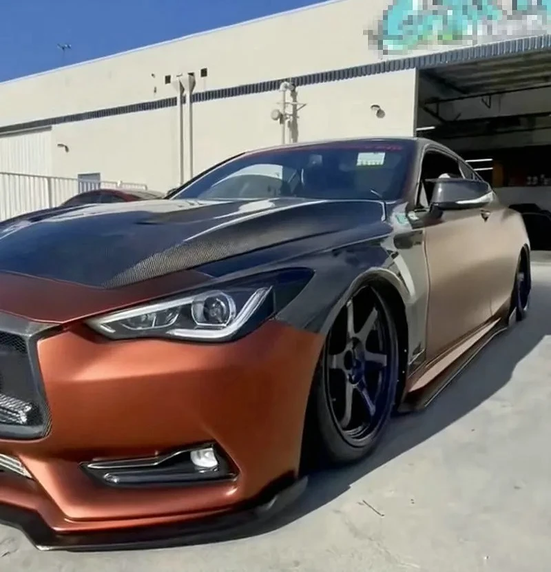 Suitable for Infiniti Q60 CV37 carbon fiber modification parts EPA front fender, head sand board personalized modification
