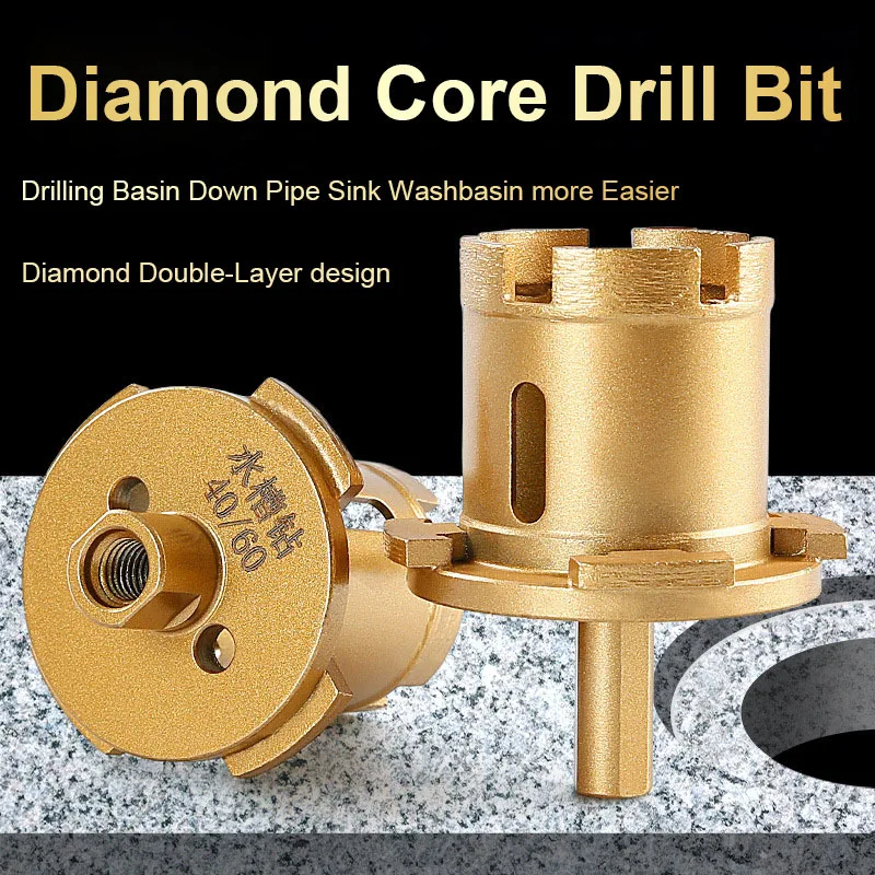 

Diamond Brazed Core Dry Drill Hole Opener For Porcelain Tiles Marble Glass Granite Reaming Hole Saw Drilling Bits Diamond Drill