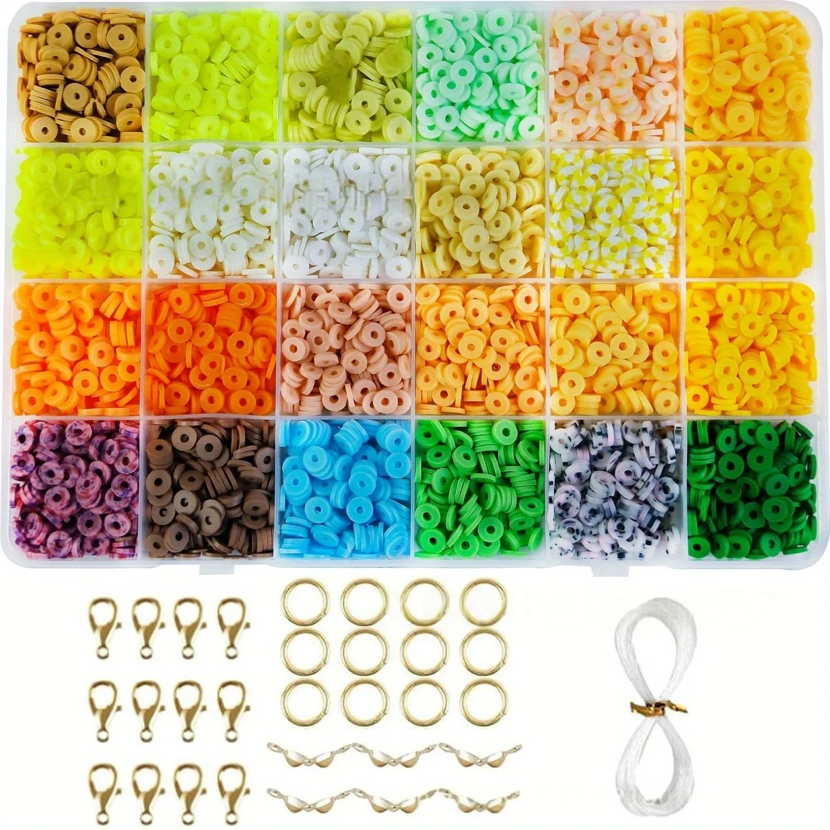 

Набор из 3600 мягких керамических бусин теплых солнечных оттенков, подходит для браслетов, украшений, брелоков, подвесок и т.д.