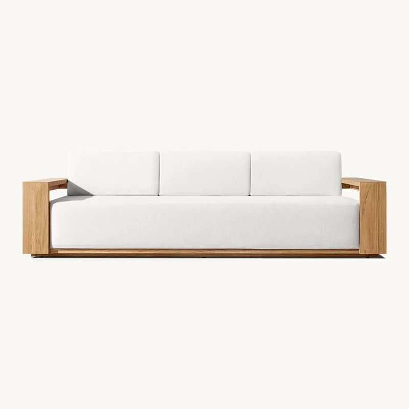 

*High Quality Garden Furniture All Weather Patio Solid Teak Sofa Wooden Custom Outdoor Furniture Sofa Set