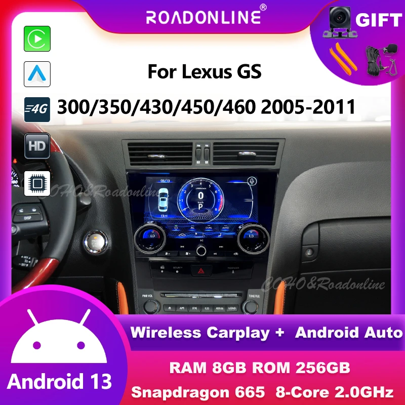 

Android audio For Lexus GS 300/ 350/430/450/460 2005-2011 Snapdragon car intelligent systems wireless carplay multimedia player