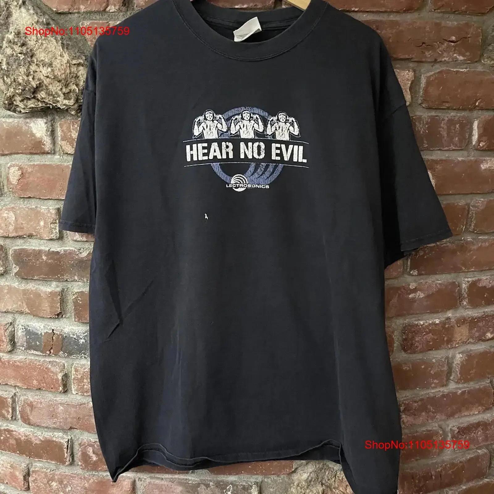 

Винтажная футболка 2000-х годов Lectrosonics Music Gear Tech Promo, XL, винтажная потертая дизайнерская одежда с рисунком, мягкая унисекс