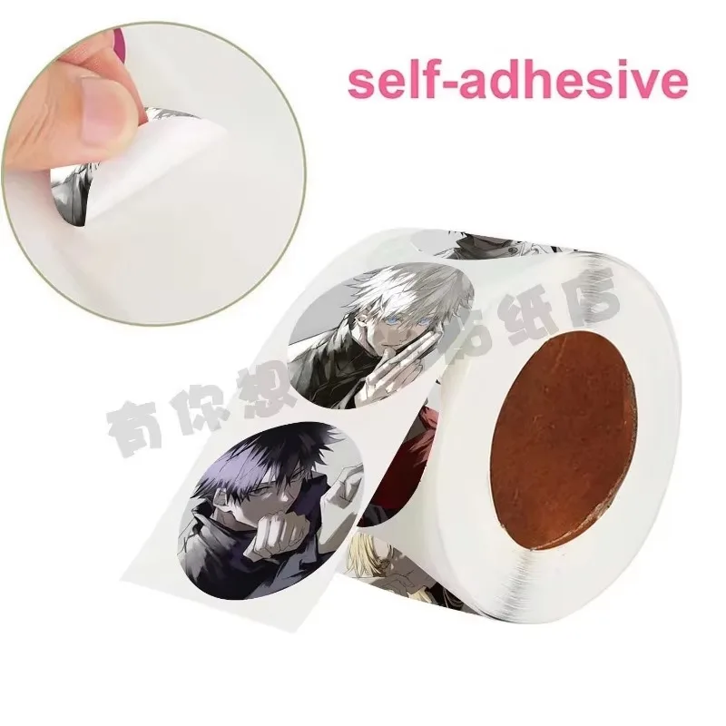 สติกเกอร์ Jujutsu Kaisen 500 ชิ้น ซีลฉลาก Gojo Satoru DIY สติกเกอร์ตกแต่งสมุดภาพไดอารี่การ์ตูนอนิเมะ สติกเกอร์ม้วนติดโทรศัพท์ ของเล่น