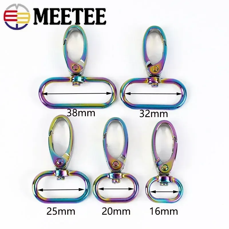 20Pcs 13-38mm Strap Buckle for Bag Metal Swivel Lobster Clasp Dog Collar Carabiner Snap Hook Belt Trigger Clip DIY Accessories