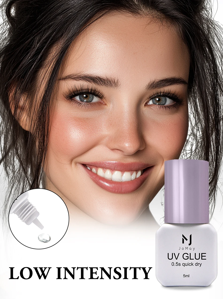JOMAY 5 ml Wimpernkleber 0,5 S für Wimpernverlängerung, UV-Kleber, langanhaltende Retention, 75 Tage UV-Schwarzkleber für Wimpernverlängerung – Detail 5