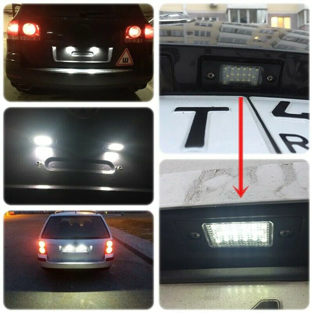 

Canbus LED License Plate Lights 6500K Accessories For Skoda Fabia MK1 6Y Lamp Number Parts Replacement Practical