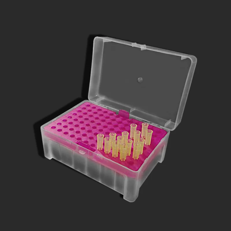 Plastic Pipette box 96 Holes Pipette Tips  Box 200ul Chemical Biological Laboratory Pipettor Tip Cartridge 96 Wells 1PC