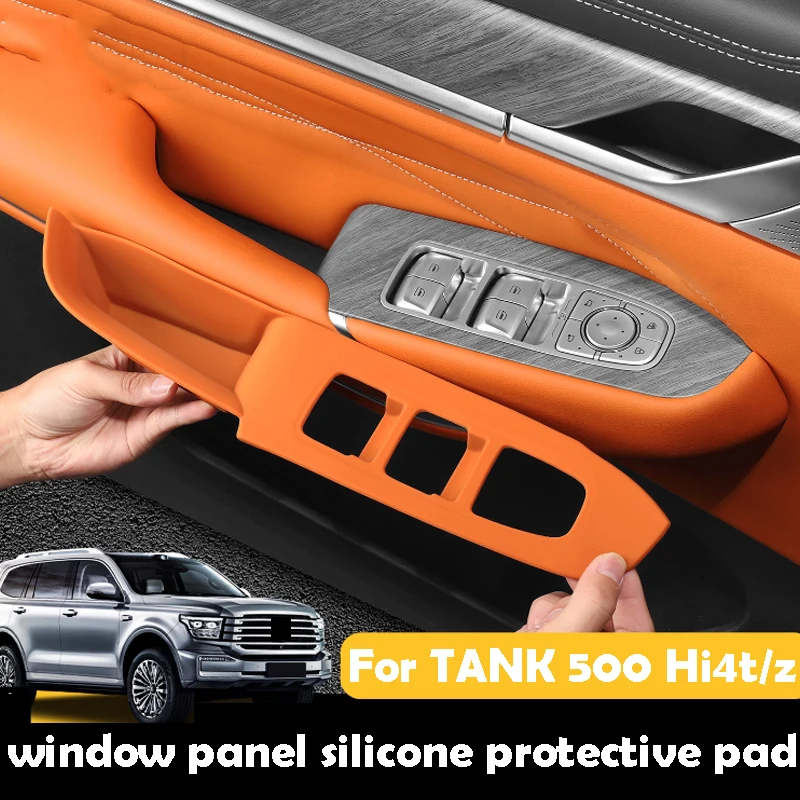 

For GWM TANK 500 Hi4t/z 2025 2026 Upward Window Panel Silicone Protective Pad Door Handle Sticker Storage Interior Supplies