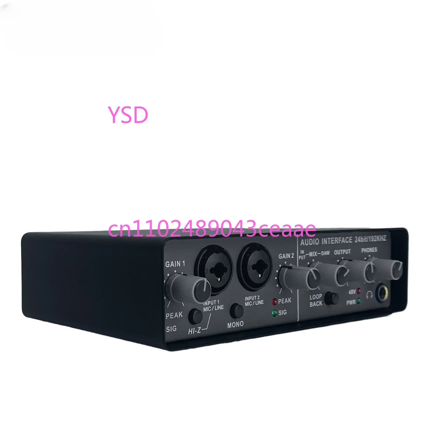 Hot-Selling Small External Pro Sound Card Drive-Free for PC/Phone Live Recording Karaoke with 48V Support