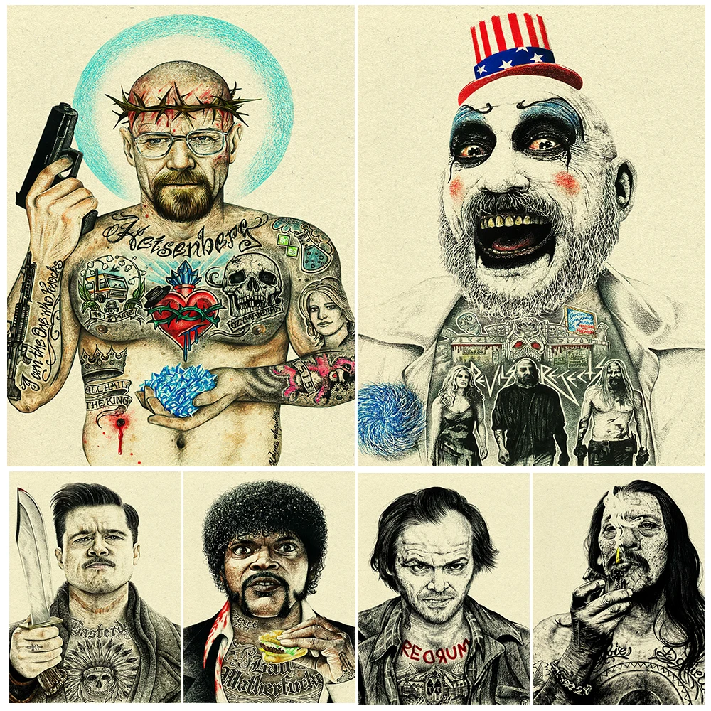 

Harry P,Mother Of Dragons,The Shining,Gollum, Vintage Wall Art Canvas Painting Film And Tv Character Art Posters And Print Decor