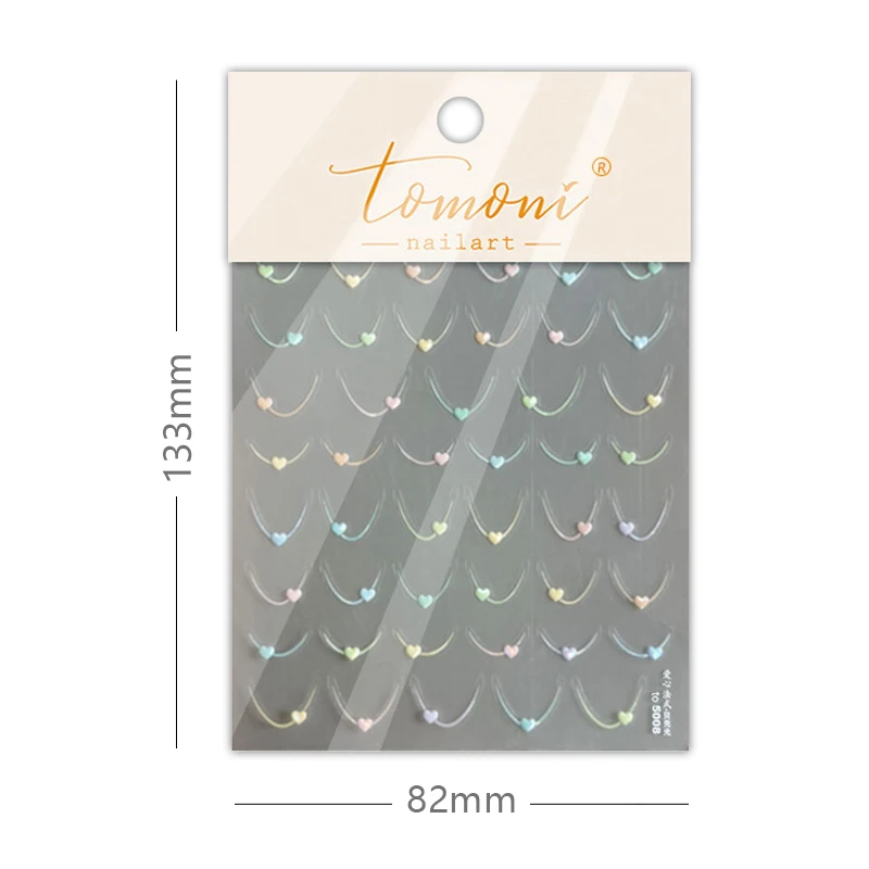 1pc pizzo linea francese mini amore cuore arco linea curva fiocco colorato minimalista autoadesivo decorazioni per unghie adesivi